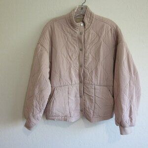 BLANK NYC Muted Pink Quilted Women's M Snap Closure Pockets Jacket